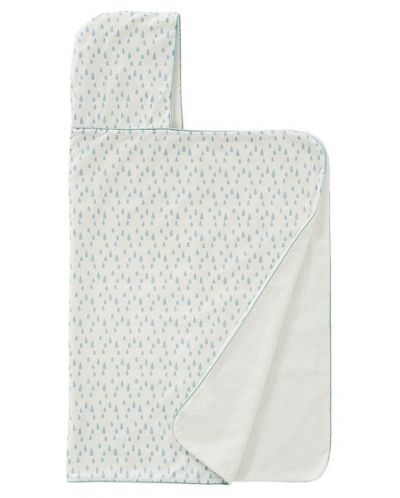 Πετσέτα με κουκούλα Fresk - Drops Ether, 100 x 75 cm, μπλε - 1