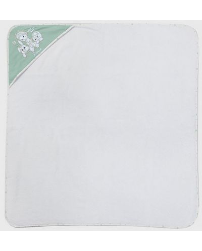 Μπουρνούζι με κουκούλα   Bambino Casa - Paris, 100 х 100 cm, Bianco Mint - 1