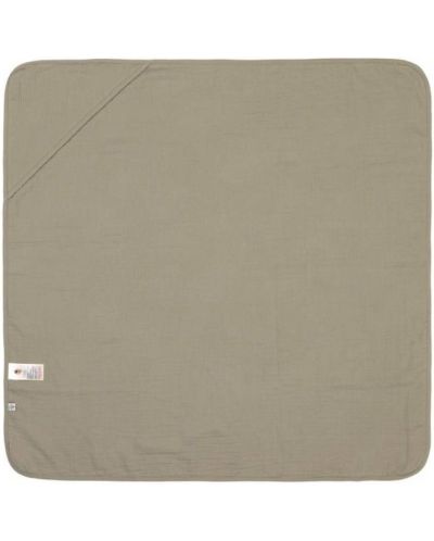 Πετσέτα με κουκούλα Lassig - Cozy Care, 90 x 90 cm, πράσινη - 1