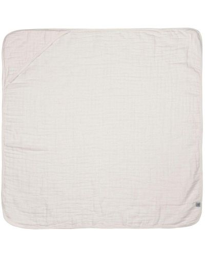 Πετσέτα με κουκούλα Lassig - Cozy Care, 90 х 90 cm, λευκό - 1