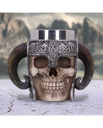 Ποτήρι μπύρας Nemesis Now Adult: Medieval - Viking Skull - 7