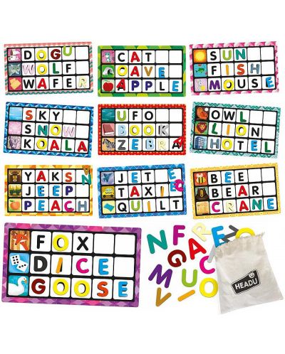 Εκπαιδευτικό παιχνίδι Headu Montessori - Αγγίξτε και μαντέψτε το γράμμα - 3