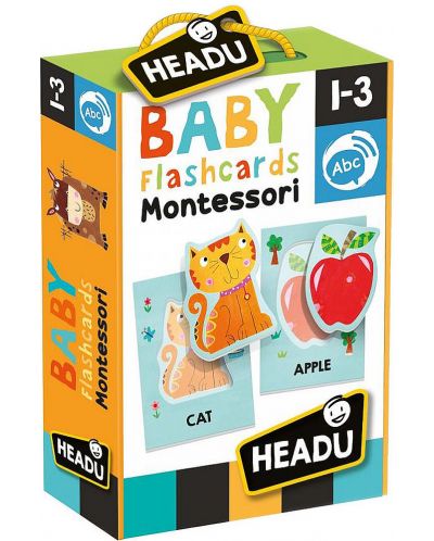 Εκπαιδευτικές κάρτες flash Headu Montessori - Πρώτες λέξεις - 1