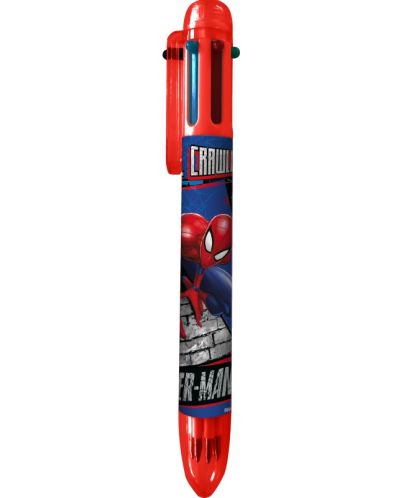 Στυλό με 6 χρώματα Kids Licensing - Spider-Man - 1