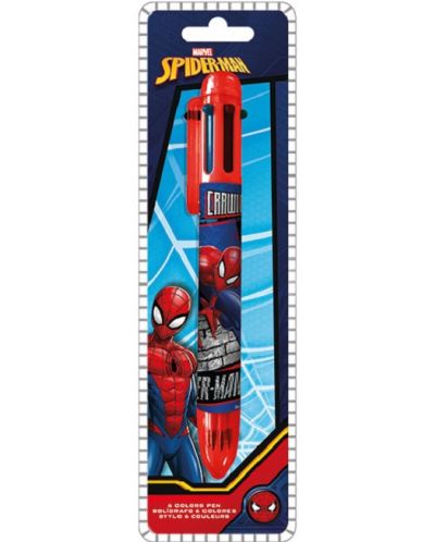 Στυλό με 6 χρώματα Kids Licensing - Spider-Man - 2