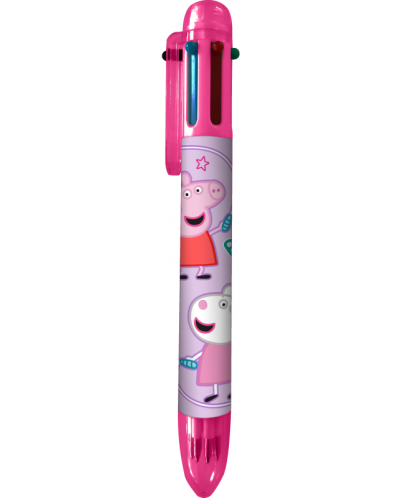 Στυλό με 6 χρώματα Kids Licensing - Peppa Pig - 1