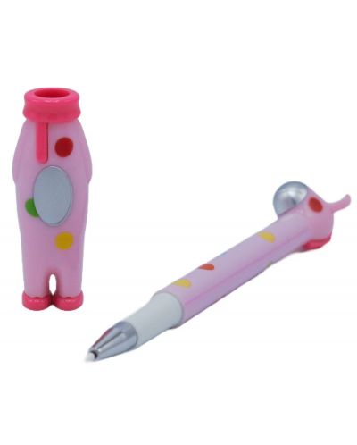 Στυλό με παιχνίδι - Ροζ καμηλοπάρδαλη - 3