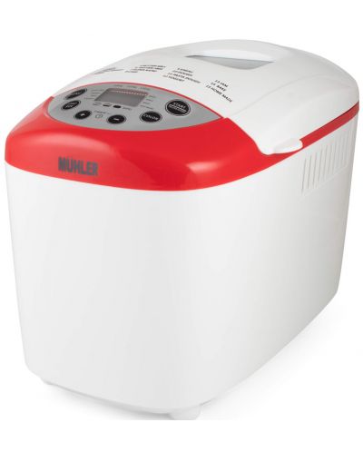 Μηχανή ψωμιού Muhler - MBM-1502, 850W,15 προγράμματα,λευκό/κόκκινο - 1