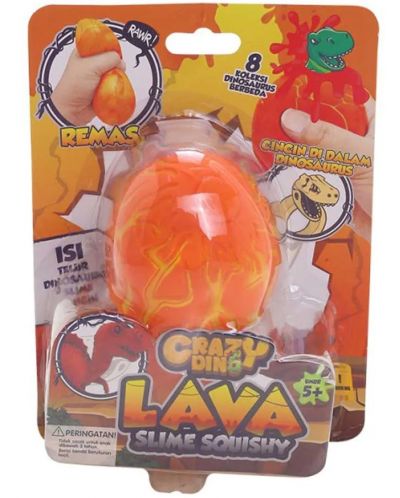 Σετ παιχνιδιών Felyx Toys - Dino αυγό με slime και δεινόσαυρος με δαχτυλίδι, ποικιλία - 1