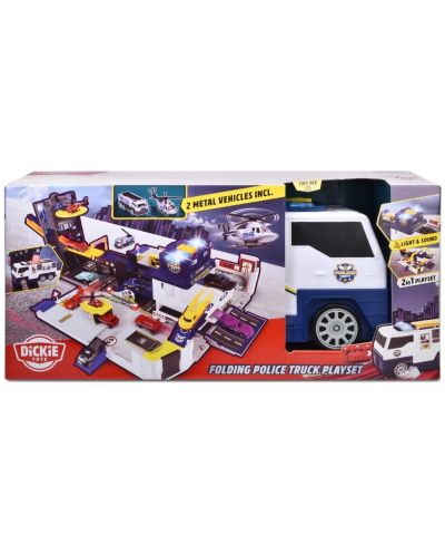 Σετ παιχνιδιών Dickie Toys - Πτυσσόμενο αστυνομικό φορτηγό - 5