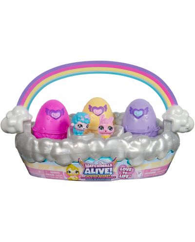 Σετ παιχνιδιού Hatchimals Alive! - Ανοιξιάτικο καλάθι με φιγούρες - 1