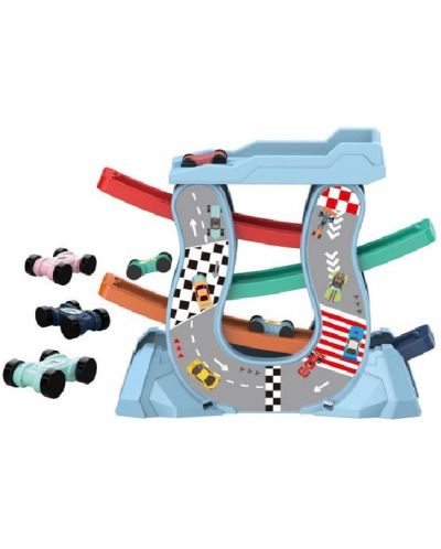 Σετ παιχνιδιών Raya Toys - Πίστα 4 αυτοκινήτου - 1