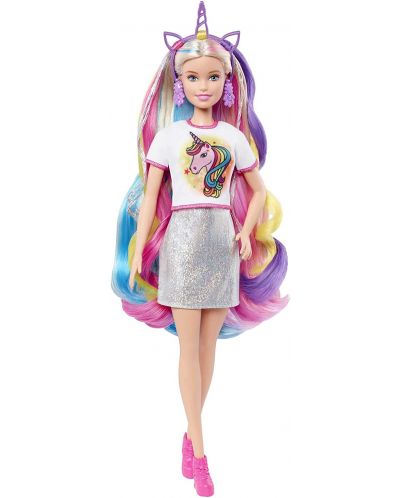 Σετ παιχνιδιού Mattel Barbie- Barbie με νεραϊδόμαλλα - 2