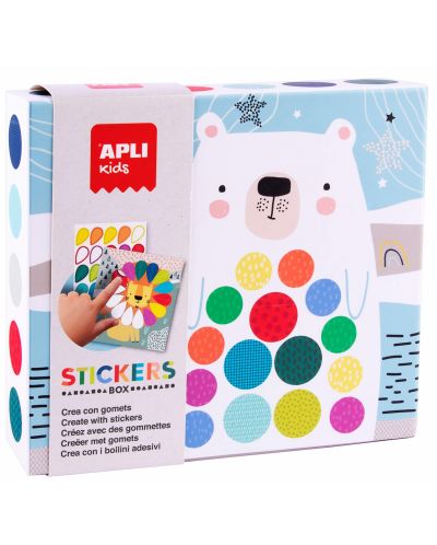 Παιχνίδι με αυτοκόλλητα και γεωμετρικά σχήματα Apli Kids - Αρκούδα - 1