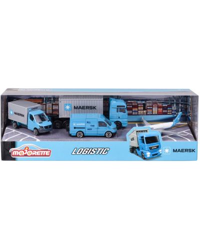 Σετ παιχνιδιού Majorette - Maersk, 4 οχήματα - 1