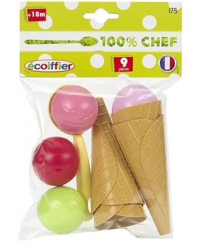 Σετ παιχνιδιού Ecoiffier 100% Chef - Παγωτά - 2