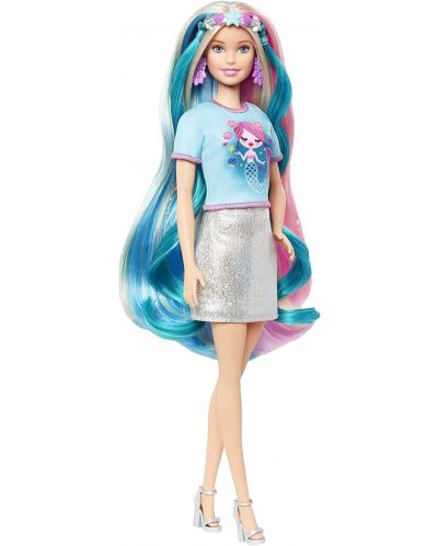 Σετ παιχνιδιού Mattel Barbie- Barbie με νεραϊδόμαλλα - 3