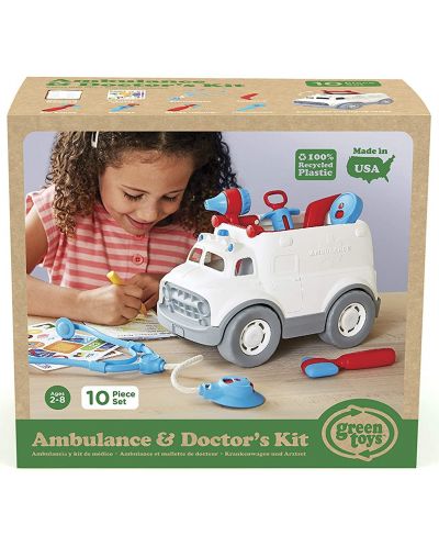 Σετ παιχνιδιού Green Toys - Προμήθειες ασθενοφόρου και γιατρού - 2