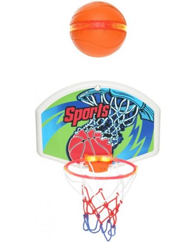 Σετ παιχνιδιού King Sport - Φωτιζόμενο  ταμπλό μπάσκετ με μπάλα - 1