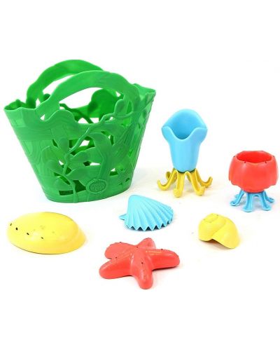 Παιχνίδια μπάνιου Green Toys - Tide Pool Bath Set, 7 μέρη - 1