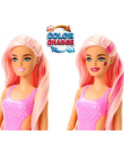 Σετ παιχνιδιού Barbie Pop Reveal - Κούκλα με εκπλήξεις, Φράουλα λεμονάδα - 4