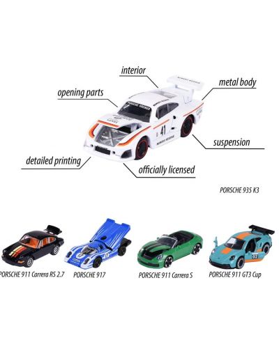 Σετ παιχνιδιού  Majorette - Giftpack Porsche Motorsport,5 αυτοκίνητα - 3