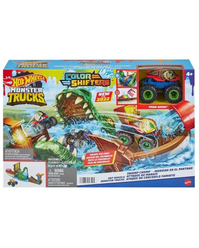 Σετ παιχνιδιού Hot Wheels  Monster Trucks - Swamp Chomp,με αυτοκίνητο - 4