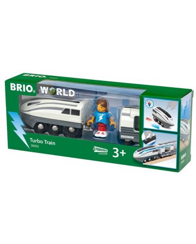 Σετ παιχνιδιού Brio World -Τρένο Turbo με επιβάτη - 7