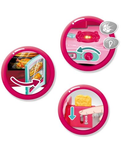 Σετ παιχνιδιών Buba Kitchen Cook - Παιδική κουζίνα, ροζ - 2