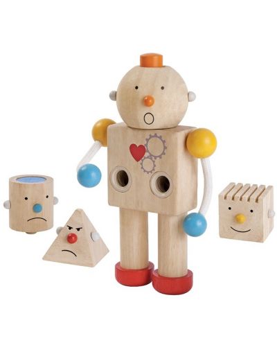 Παιχνίδι κατασκευής PlanToys -Ρομπότ με συναισθήματα - 2