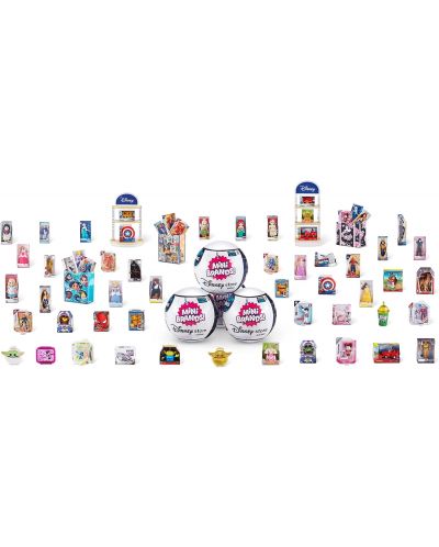 Σετ παιχνιδιού Zuru Mini Brands -Μπάλα με5 φιγούρες έκπληξη Disney, ποικιλία - 4