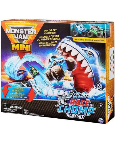 Σετ παιχνιδιού Spin Master Monster Jam Mini - Εκτοξευτής διαδρομής με καρχαρία - 1