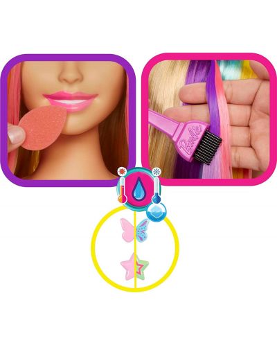 Σετ παιχνιδιού Barbie Color Reveal - Μανεκέν για χτενίσματα, με αξεσουάρ - 6