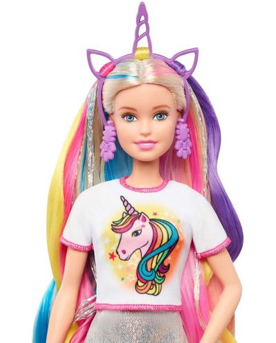 Σετ παιχνιδιού Mattel Barbie- Barbie με νεραϊδόμαλλα - 4