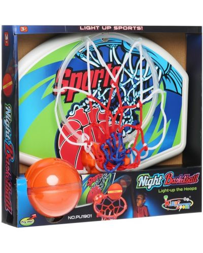 Σετ παιχνιδιού King Sport - Φωτιζόμενο  ταμπλό μπάσκετ με μπάλα - 2