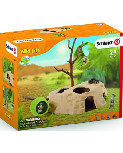 Σετ παιχνιδιών Schleich Wild Life - Η φωλιά της σουρικάτας - 2