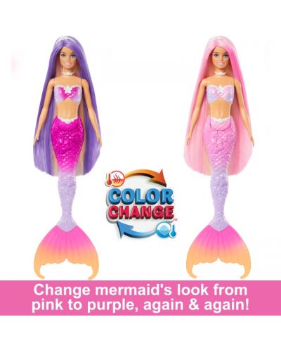 Σετ παιχνιδιού Barbie Color Change - Γοργόνα - 4