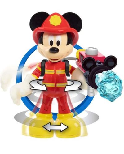 Σετ παιχνιδιού Just Play Disney Junior - Μίκυ Μάους πυροσβέστης και αξεσουάρ - 3