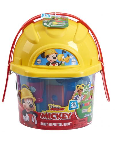 Σετ παιχνιδιού Just Play Disney Mickey - Παιδικά εργαλεία σε κουβά με κράνος - 2