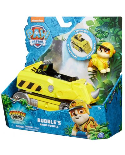 Σετ παιχνιδιού Spin Master Paw Patrol Jungle Pups - Rubble με όχημα - 7