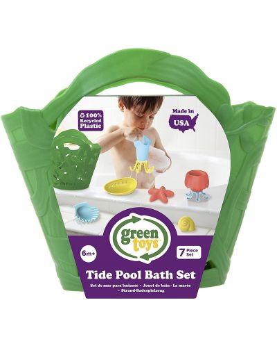 Παιχνίδια μπάνιου Green Toys - Tide Pool Bath Set, 7 μέρη - 4