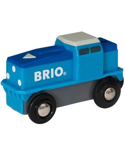 Παιχνίδι Brio - Ατμομηχανή φορτίου, μπλε - 1