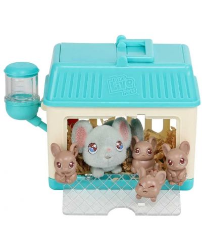 Игрален комплект Moose Little Live Pets - Σπιτάκι με ποντίκι με μωρά και εκπλήξεις - 3