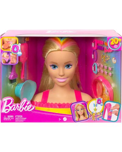 Σετ παιχνιδιού Barbie Color Reveal - Μανεκέν για χτενίσματα, με αξεσουάρ - 1