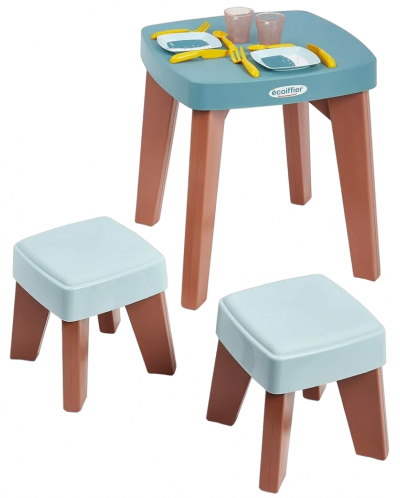 Σετ παιχνιδιού Ecoiffier - Τραπέζι με καρέκλες και σκεύη - 1