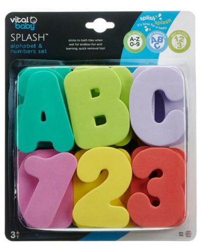 Παιχνίδια μπάνιου  Vital Baby -Γράμματα και αριθμοί - 2