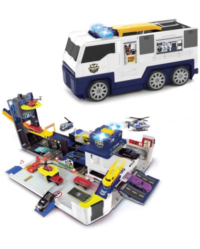 Σετ παιχνιδιών Dickie Toys - Πτυσσόμενο αστυνομικό φορτηγό - 1