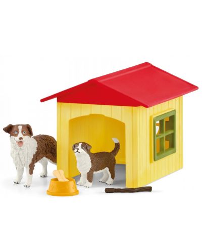 Σετ παιχνιδιού Schleich Farm World - Κίτρινο σπίτι σκύλου - 1
