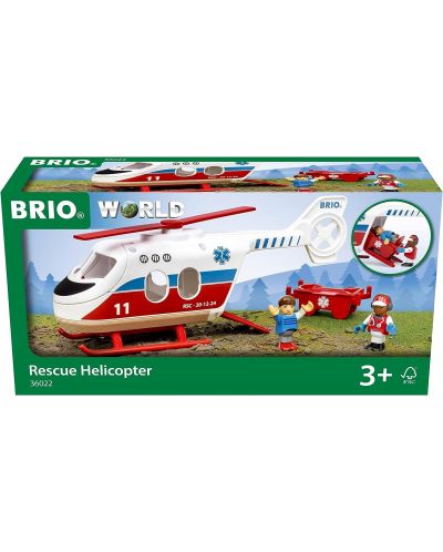 Σετ παιχνιδιού Brio World - Ελικόπτερο διάσωσης, με φιγούρες - 6