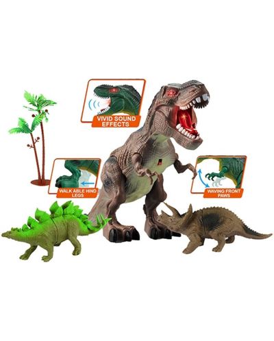 Παιχνίδι Ocie - Δεινόσαυρος που περπατά, με δύο μίνι φιγούρες - 2